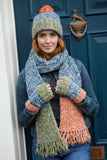 Pachamama Berlin Scarf in the colour Blue, shown on a model