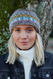 Pachamama Braemar Headband with sherpa fleece lining shown on a blond model