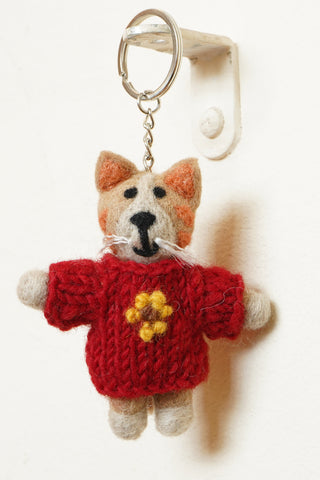 Pachamama Catalina The Kitten Keyring, shown from the front