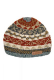 Pachamama Classic Fairisle Finisterre Beanie in the colour grey on a white background