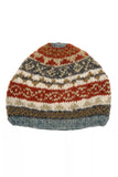 Pachamama Classic Fairisle Finisterre Beanie in the colour grey on a white background