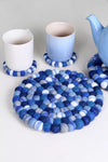 Pachamama Finisterre Pebble Trivet in the colour blue