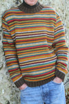 Pachamama Unisex Grassington Sweater shown on a man