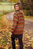 Pachamama Grassington Unisex Sweater shown on a female model from the back - colours not true to product