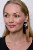 Pachamama Herdi Sheep Earrings shown on a model