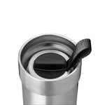 Primus Slurken Vacuum Mug 0.4L shown in the colour stainless steel shown from the top of the lid