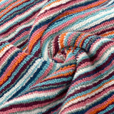 Remnant Recycled Cotton Bath Towel - Striped up-close.