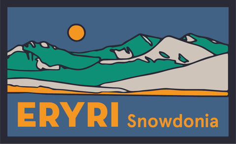 Eryri - Snowdonia Sticker in Dark Blue