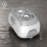 Silva Seek 320 Headtorch in the colour Whiteout shown covered in water droplets