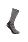 Silverpoint Adventure Trek Socks in the colour black Marl shown on a foot shape 