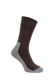 Silverpoint Comfort Hiker Socks in Brown colourway which has a grey heel, toe and sole.