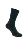 Silverpoint Comfort Hiker Socks in forest green colourway which has a grey heel, toe and sole.