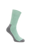 Silverpoint Comfort Hiker Socks in Mint colourway which has a grey heel, toe and sole.