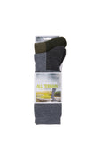 Silverpoint Merino Wool All Terrain Hiker Socks - Twin Pack in the colour Grey/Green