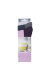 Silverpoint Merino Wool All Terrain Hiker Socks - Twin Pack in the colour Crocus/Denim showing the packaging