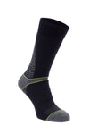 Silverpoint On The Move Boot Sock in the colour Navy blue with Lime highlights