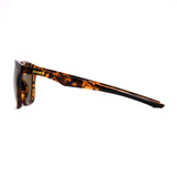 Sinner Bauhi Sunglasses in the colour Shiny Bown Tortoise Matte Black shown from the side