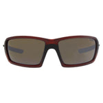 Front-on photo of Sinner Relais Sunglasses in matt brown with brown PC lenses.