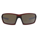 Front-on photo of Sinner Relais Sunglasses in matt brown with brown PC lenses.