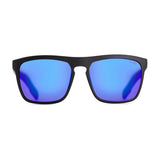 Sinner Thunder X Sunglasses in black blue oil shown from the front.