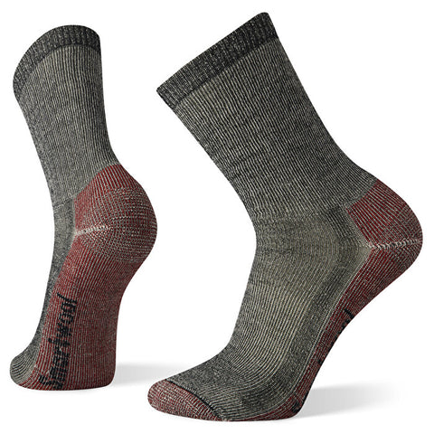 Smartwool Hike Classic Edition Full Cushion Crew Socks shown on a foot shape in the colour black