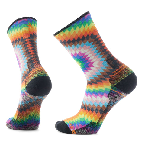 Smartwool Hike Light Cushion Love Lives Here Print Crew Socks in the coulour multi colour