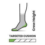 Smartwool Trail Run Targeted Cushion Singletrack Print Crew Socks diagram