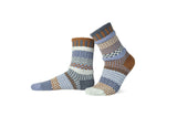 Solmate Fox Tail Crew Socks shown on a foot shape.