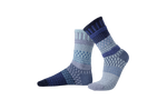 Solmate Horizon Crew Socks shown on foot shape