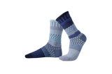 Solmate Horizon Crew Socks shown on foot shape