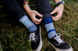 Solmate Horizon Crew Socks  worn with black vans