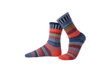 Solmate Masala Crew Socks shown on a foot shape