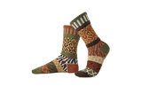 Solmate Sevanna Crew Socks shown on a foot shape