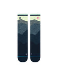 Stance 4 Peaks Crew Sock in the colour Navy shown flat from the underside.