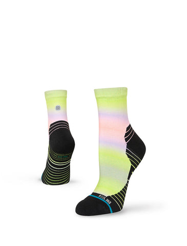 Stance All Time Quarter Sock  in the colour ombre shown on a foot shape..
