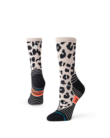 Stance Animaniac Mid Crew Sock in the colour String, shown on a foot shape