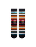 Stance Baron Crew Sock in the colour black shown flat from the underside