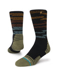 Stance Blanket Statement Crew Sock in the colour black shown on a foot shape..