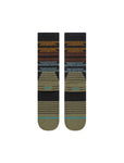 Stance Blanket Statement Crew Sock in the colour black  in the colour black shown flat from the underside.