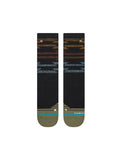 Stance Blanket Statement Crew Sock in the colour black in the colour black shown flat from the topside