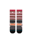 Stance C1 Crew Sock in the colour pink shown flat from the underside.