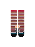 Stance C1 Crew Sock in the colour pink shown flat from the topside