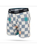 Stance Chef Check Boxer Brief in the colour Mango, shown from the front