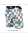 Stance Chef Check Boxer Brief in the colour Mango, shown from the back