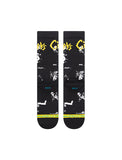 Stance Circle Jerks Crew Sock in the colour yellow shown flat from the underside.