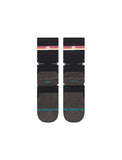 Stance Cloaked Mid Crew Sock in the colour washed black shown flat from the underside.