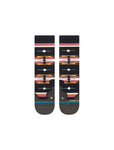 Stance Cloaked Mid Crew Sock in the colour washed black shown flat from the topside