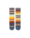 Stance Curren Crew Sock in the colour sea blue shown flat from the topside
