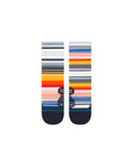 Stance Curren Light Crew Sock in the colour Ice Blue shown flat from the topside
