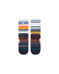 Stance Curren Light Crew Sock in the colour Ice Blue shown flat from the underside
